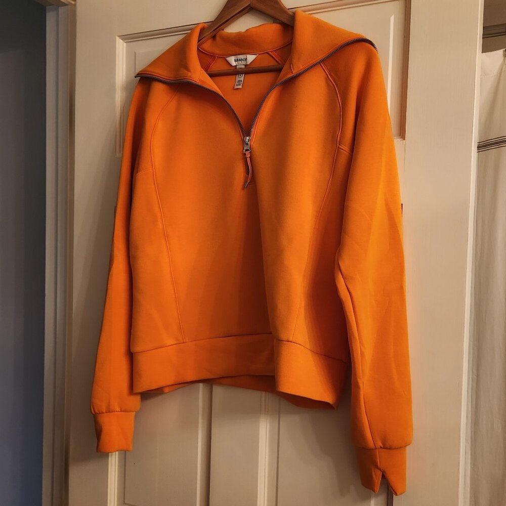 Spanx Air Essential Half-Zip Sweatshirt - Monarch - Size L